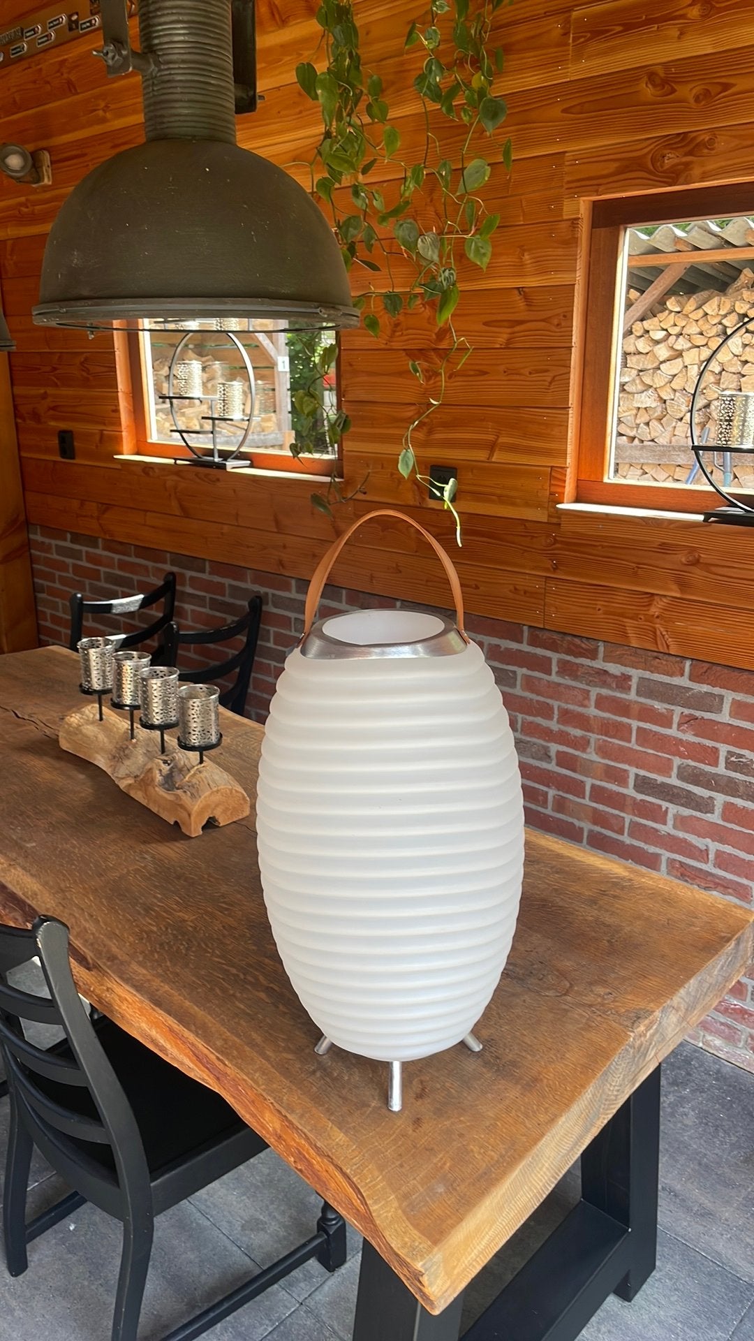 Kooduu synergy large terraslamp met Bluetooth én wijnkoeler, Minder dan 50 watt, Ophalen of Verzenden, Waterbestendig, Netvoeding