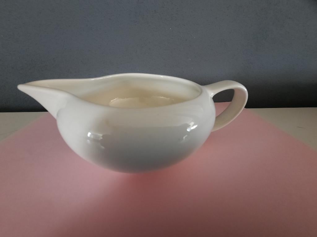 Vintage Royal Boch Belgium Sauskom  Juskom - Wit - Puntgaaf, Ophalen
