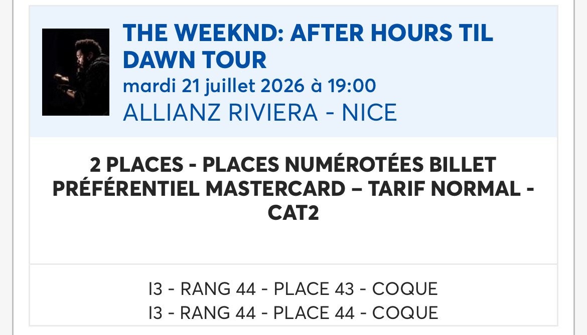 The Weeknd 1 or 2 tickets, Tickets en Kaartjes, Concerten | Dance, Twee personen