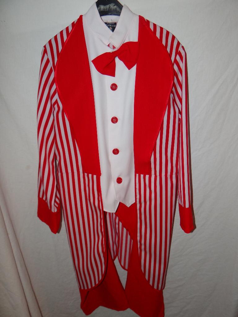 Leuk rood/wit CLOWN/PIPPO pak, Carnaval, Ophalen of Verzenden, Kleding, Gedragen