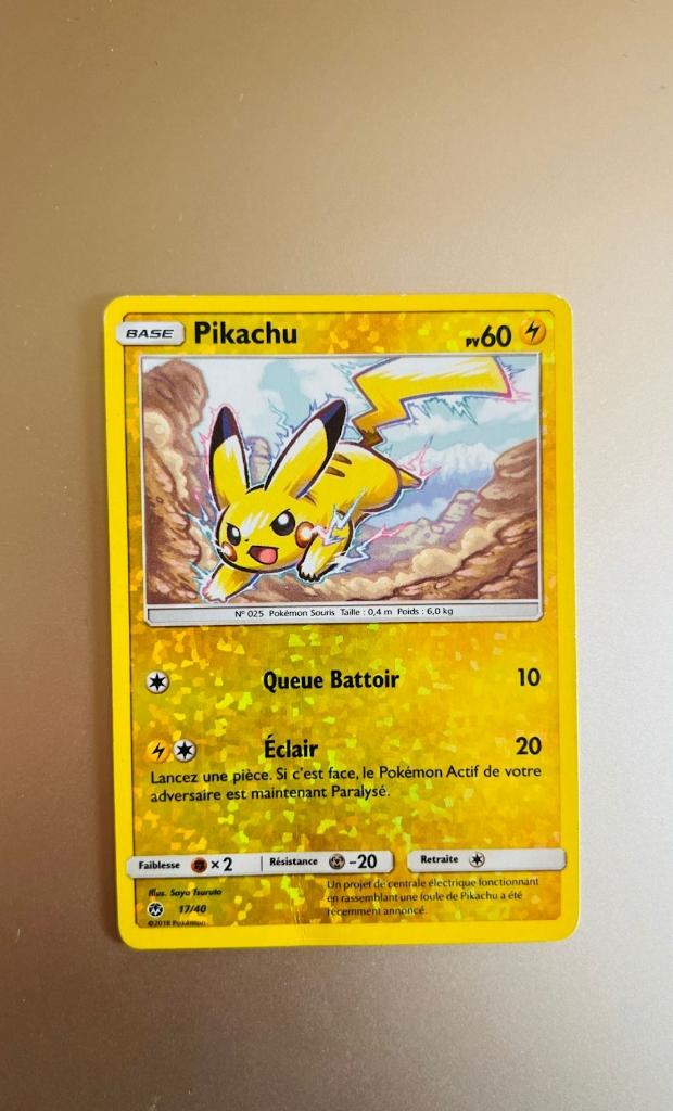 Pikachu 17/40 Reverse Holo Confetti McDonalds 2018 Pokemon, Verzenden, Zo goed als nieuw, Losse kaart, Foil