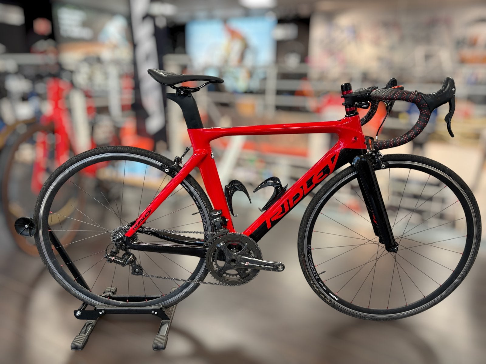 Ridley carbon racefiets, S, Campa Super Record EPS 2x11, Carbon, Velgrem, 49 tot 53 cm, Zo goed als nieuw