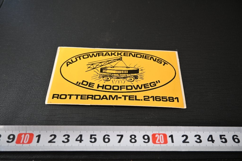 sticker rotterdam autowrakkendienst DE HOOFDWEG, Ophalen of Verzenden, Zo goed als nieuw