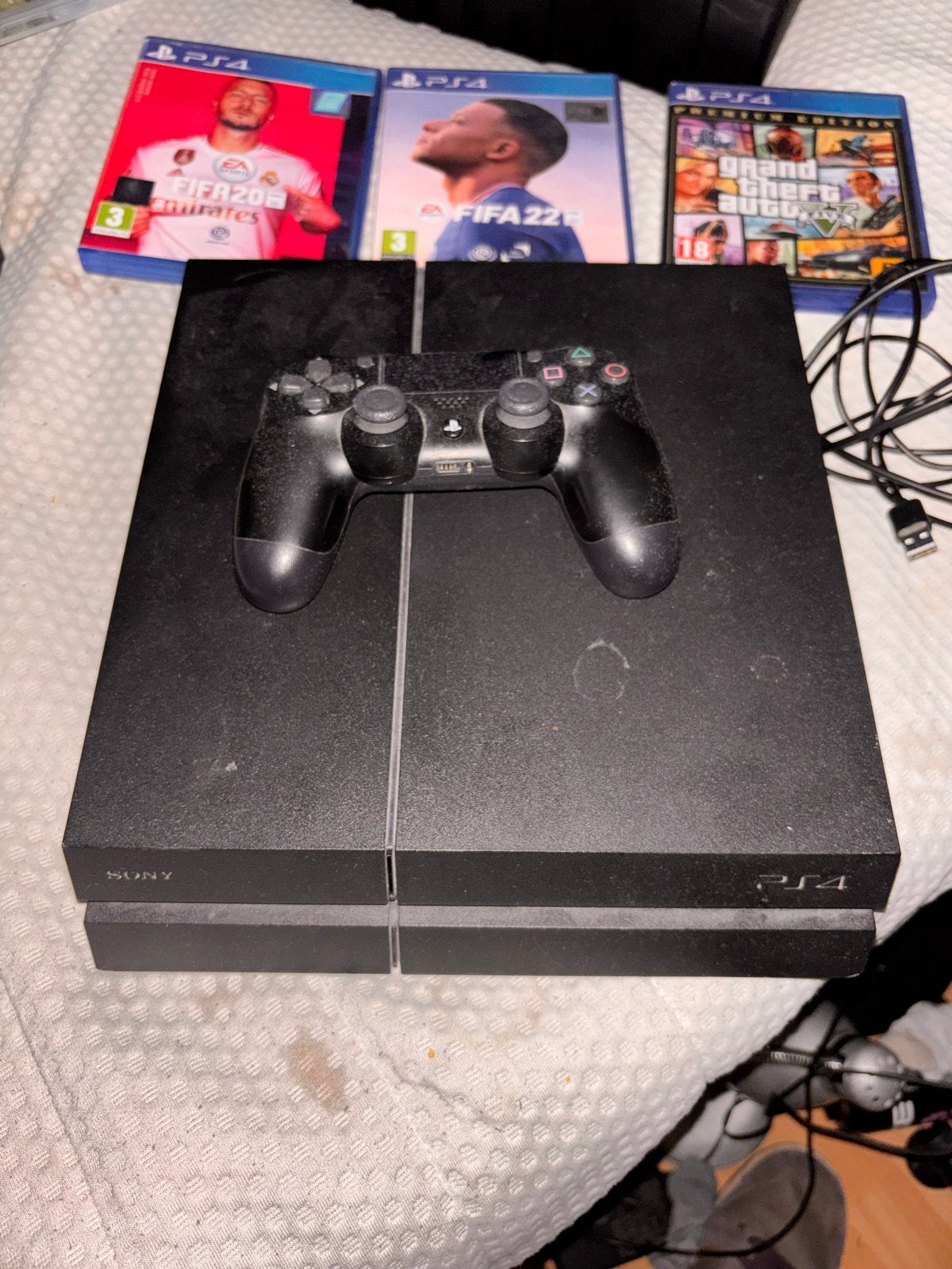PlayStation 4 met controller en games, Spelcomputers en Games, Spelcomputers | Sony PlayStation 4, Ophalen of Verzenden, Met 1 controller