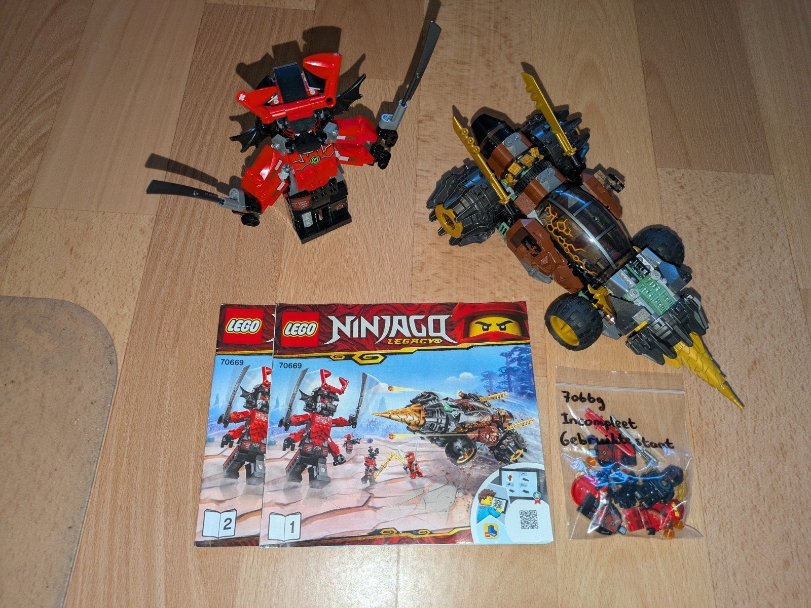 Lego Ninjago - Cole's Earth Driller, Ophalen of Verzenden, Zo goed als nieuw, Lego, Ninjago