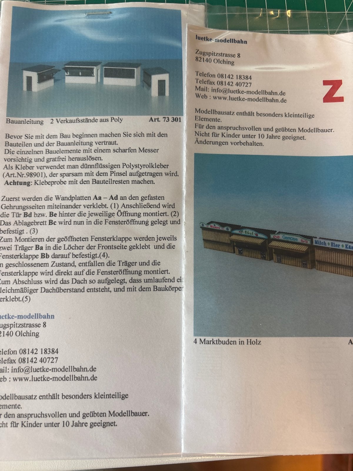 Lütke Bouwpakketten schaal Z - Diverse Gebouwen, Overige merken, Gelijkstroom of Wisselstroom, Overige typen, Nieuw