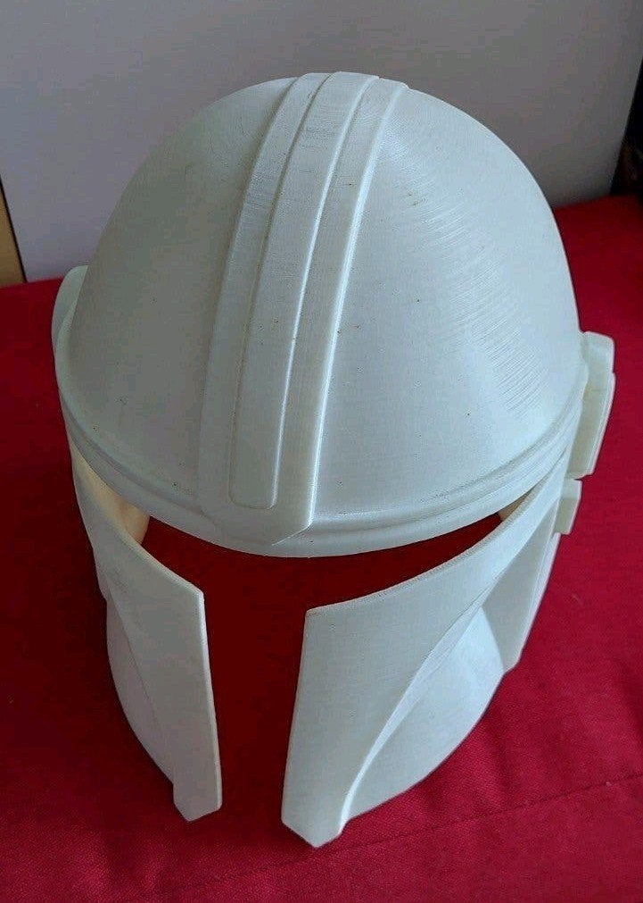 Star Wars Mandalorian Helm, cosplay, raw 3d print, Ophalen of Verzenden, Zo goed als nieuw, Toneelattributen of Onderdelen