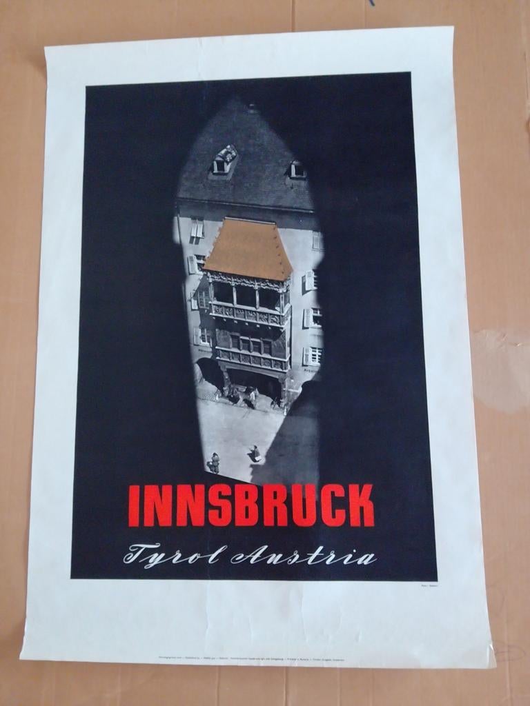 Innsbruck Tirol Austria poster, Ophalen of Verzenden, A1 t/m A3, Reclame, Rechthoekig Staand