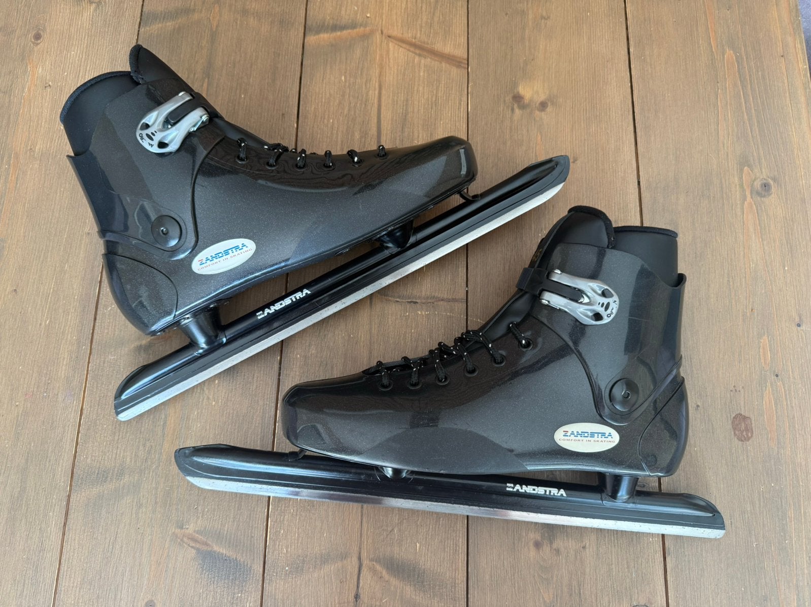 Zandstra combinoren schaatsen hoge kunststof schoen maat 45, Sport en Fitness, Zandstra, Combinoren, Ophalen of Verzenden, Zo goed als nieuw