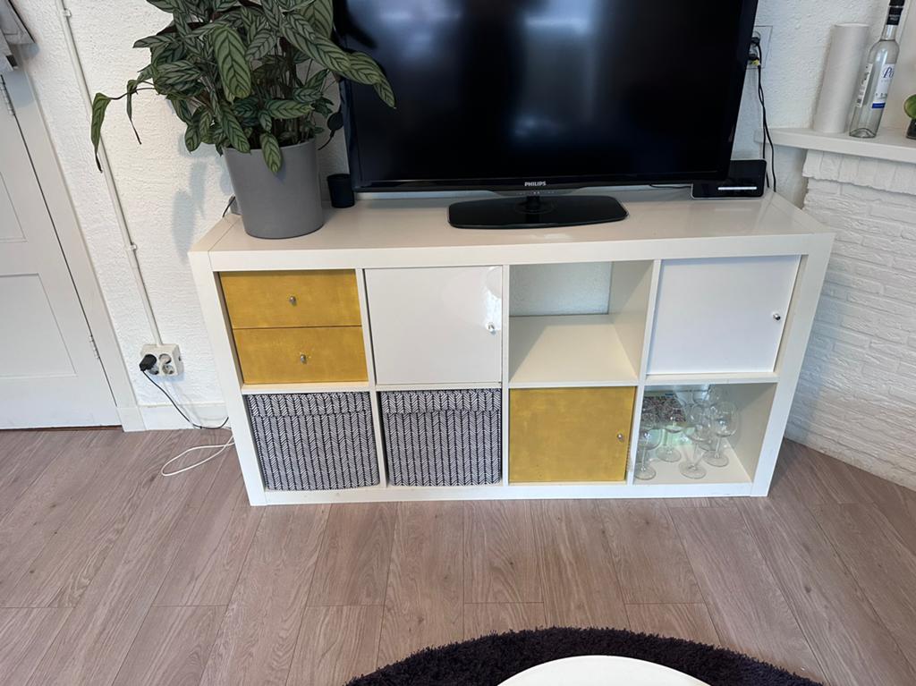 IKEA Kallax kast 4x2 - Wit, Ophalen, Overige materialen, Gebruikt, 50 tot 100 cm