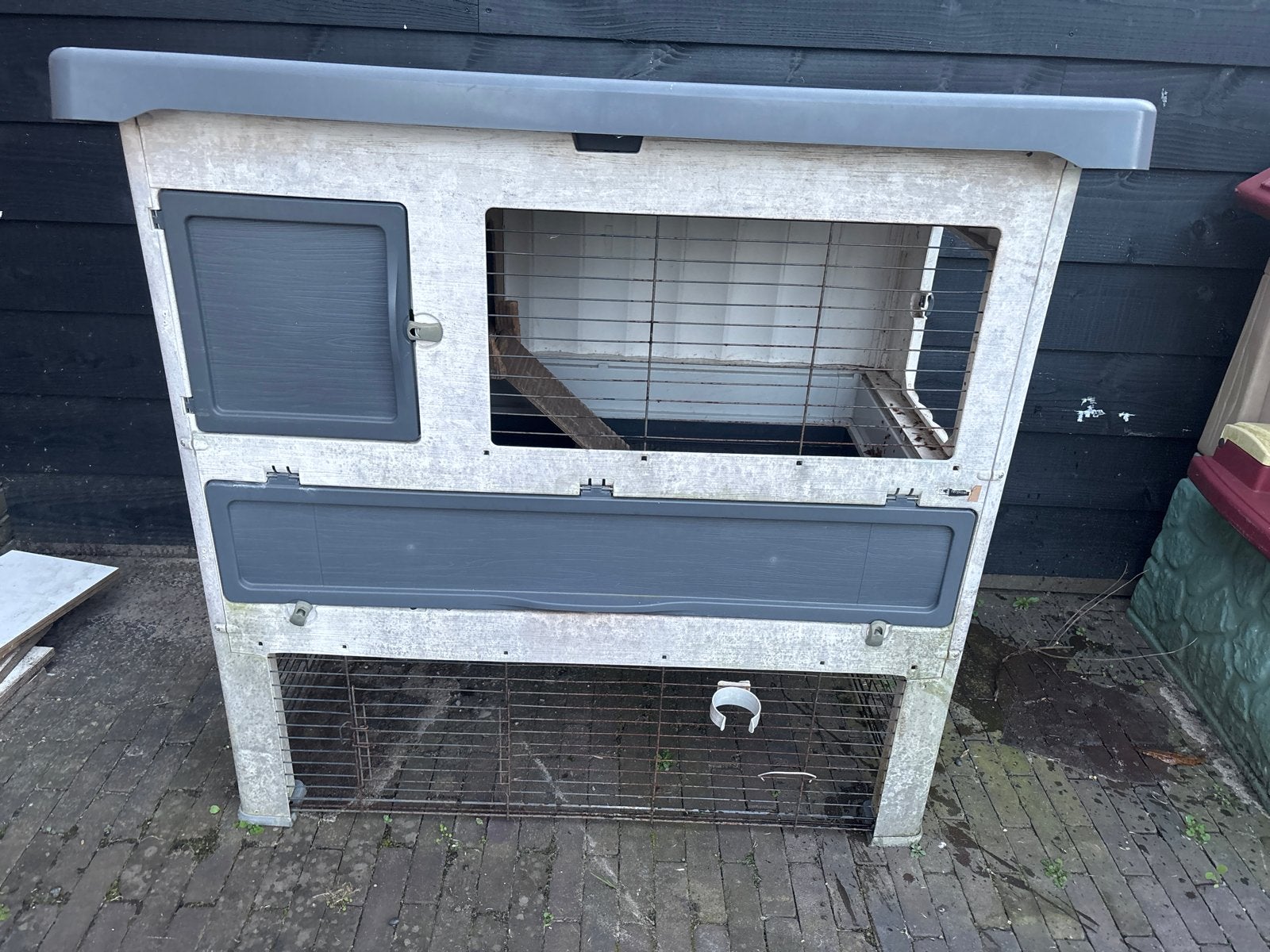 Gratis konijnenhok, Dieren en Toebehoren, Ophalen, Gebruikt, Konijn, 90 cm of meer