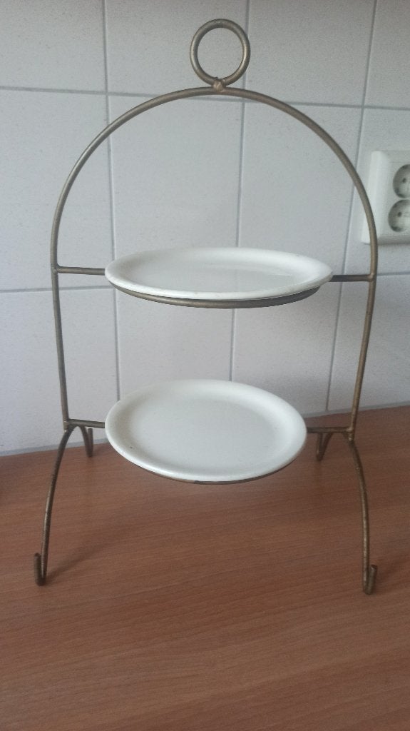 Oude Etagère voor Kerst/Bloem stukje stukje, Ophalen of Verzenden, Gebruikt, Etagère, Metaal