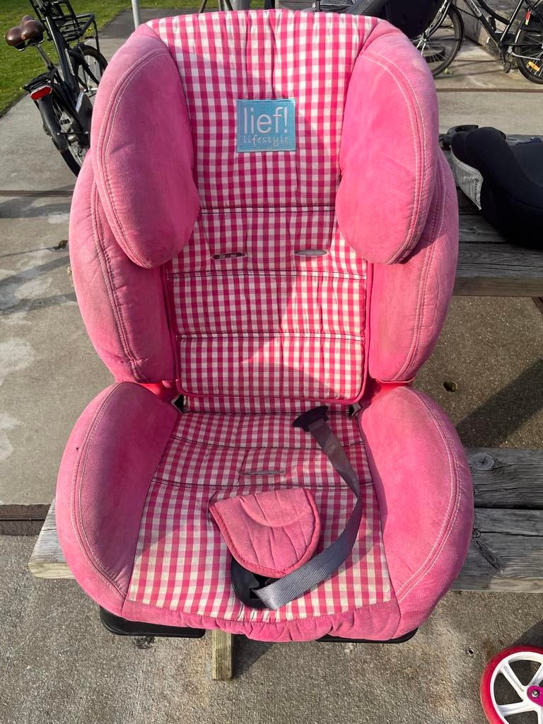 Roze Lief! Lifestyle autostoel - Gebruikt, Kinderen en Baby's, Autostoeltjes, Gebruikt, Overige merken, 15 t/m 36 kg, Autogordel