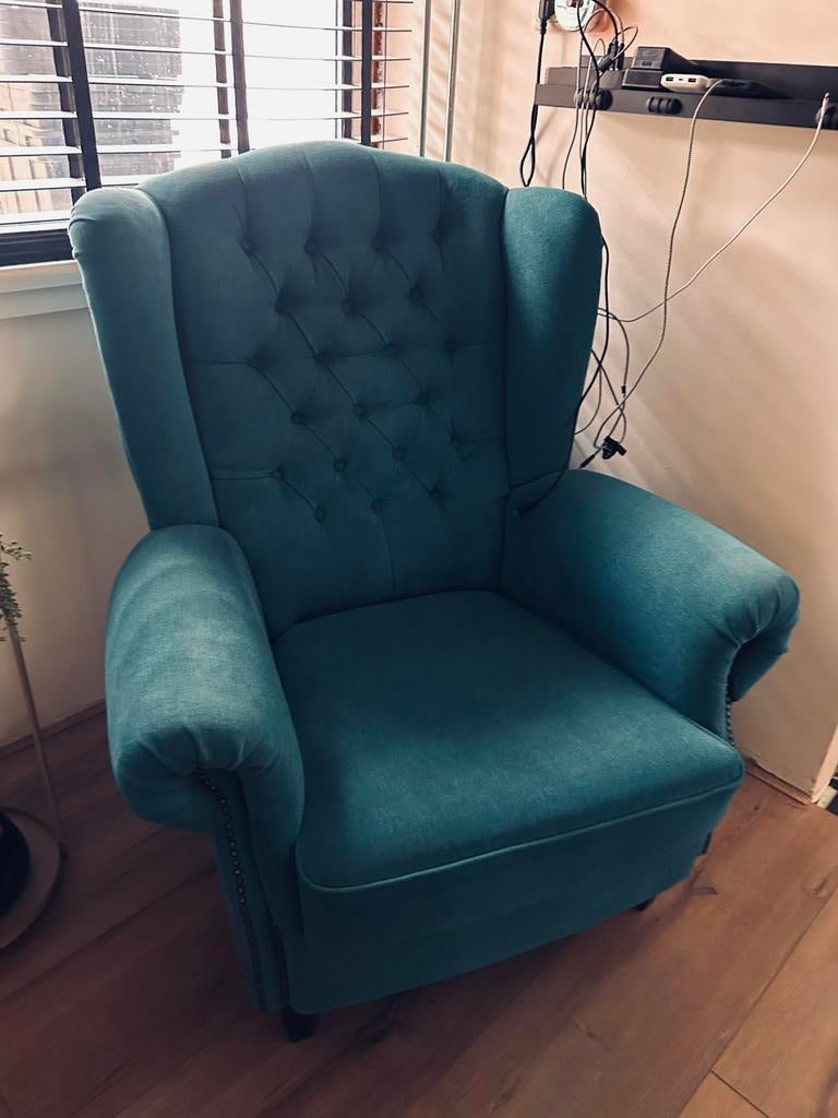 Fauteuil met deco, Huis en Inrichting, Fauteuils, Ophalen, Minder dan 75 cm, Zo goed als nieuw, 75 tot 100 cm