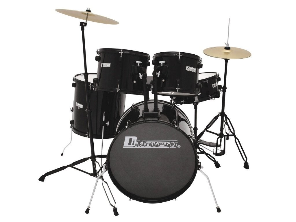 DIMAVERY DS-200 Drum set black, ., Drums of Percussie, Nieuw, Ophalen of Verzenden