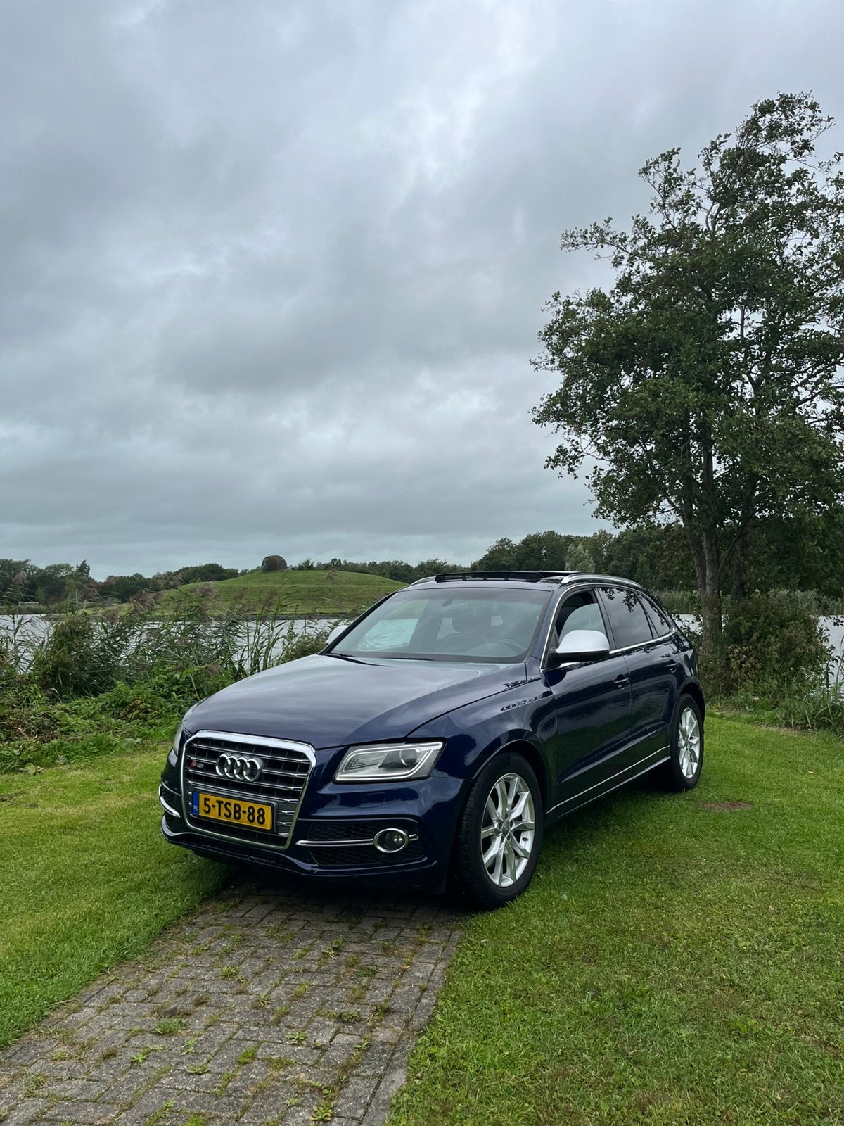 Audi SQ5 3.0 TDI Quattro Tiptronic 2013 Blauw, Auto's, Automaat, 15 km/l, Zwart, Blauw