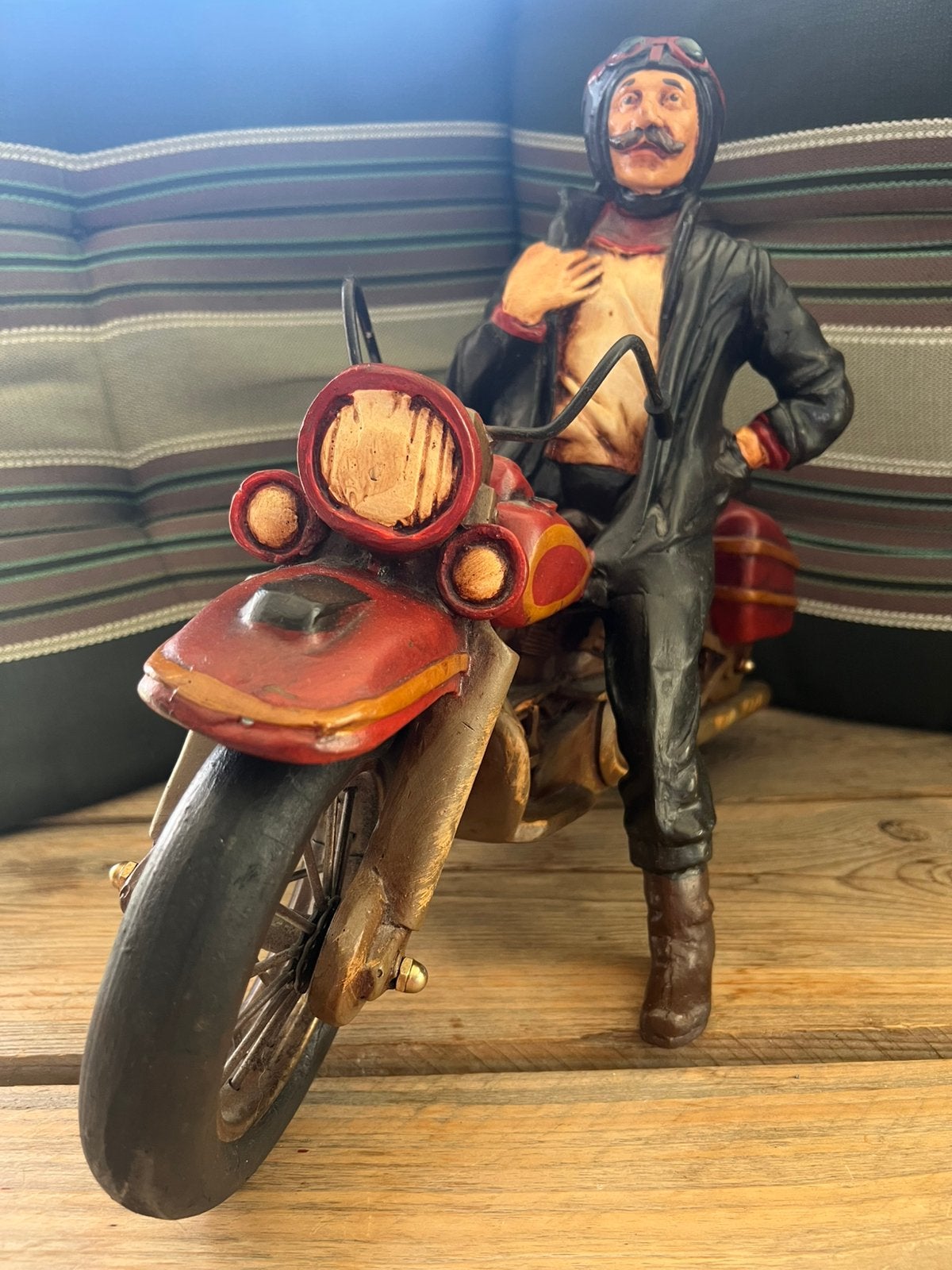 Grote Zware Vintage Motorfiets Harley-Davidson Hars/Metaal, Ophalen of Verzenden