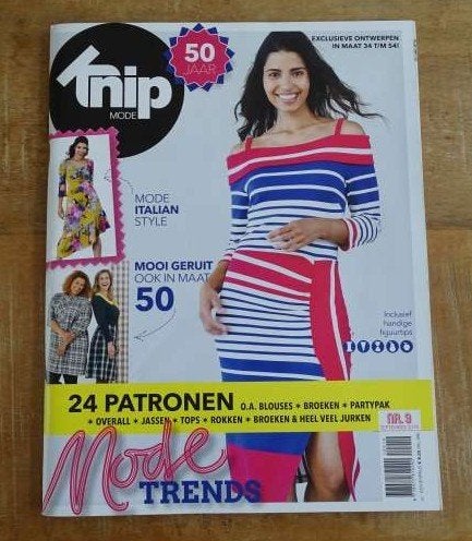 Knipmode nr. 9 september 2019 alle patronen maat 34/54 XL, Verzenden, Zo goed als nieuw, Vrouw, Knipmode