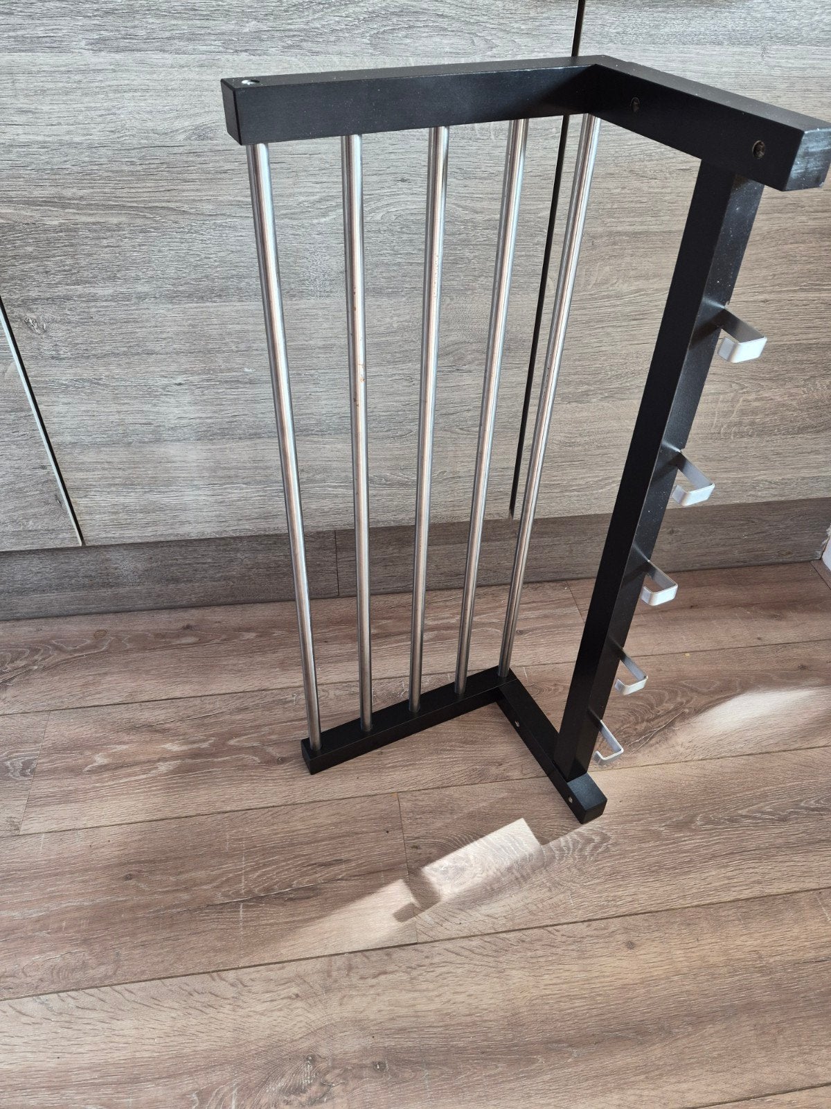 IKEA TJUSIG Kapstok - Zwart met RVS haken, Gebruikt, Minder dan 100 cm, Hout, Ophalen
