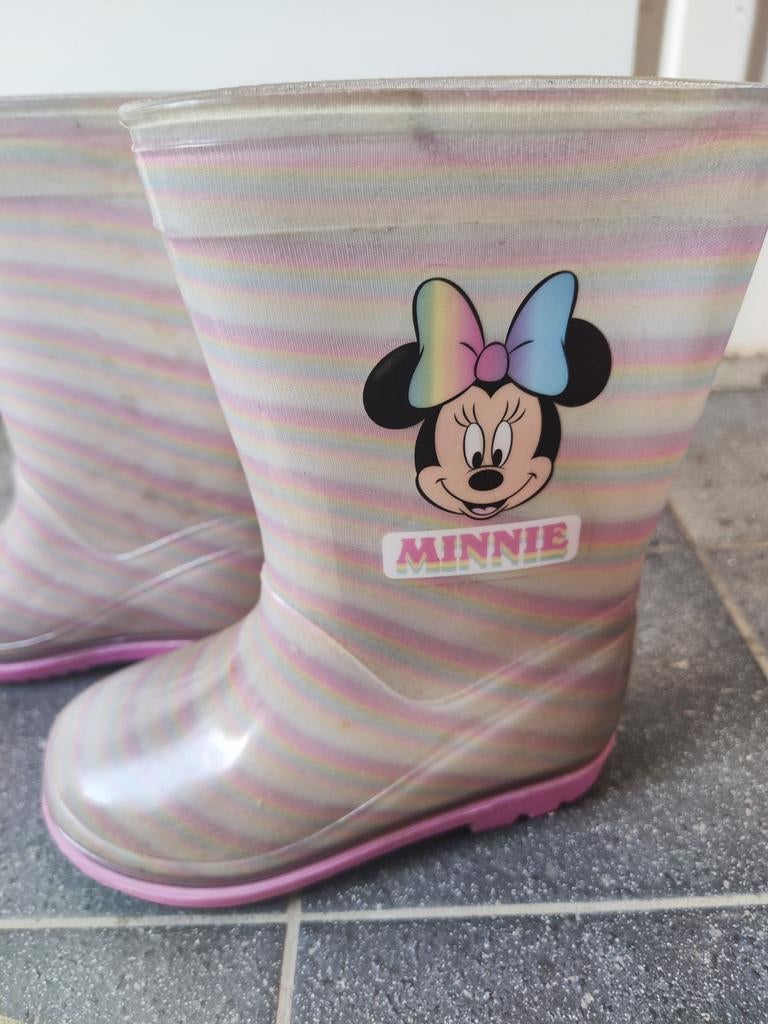 Minnie Mouse regenlaarzen maat 23, Kinderen en Baby's, Kinderkleding | Schoenen en Sokken, Gebruikt, Meisje, Minnie Mouse, Ophalen of Verzenden
