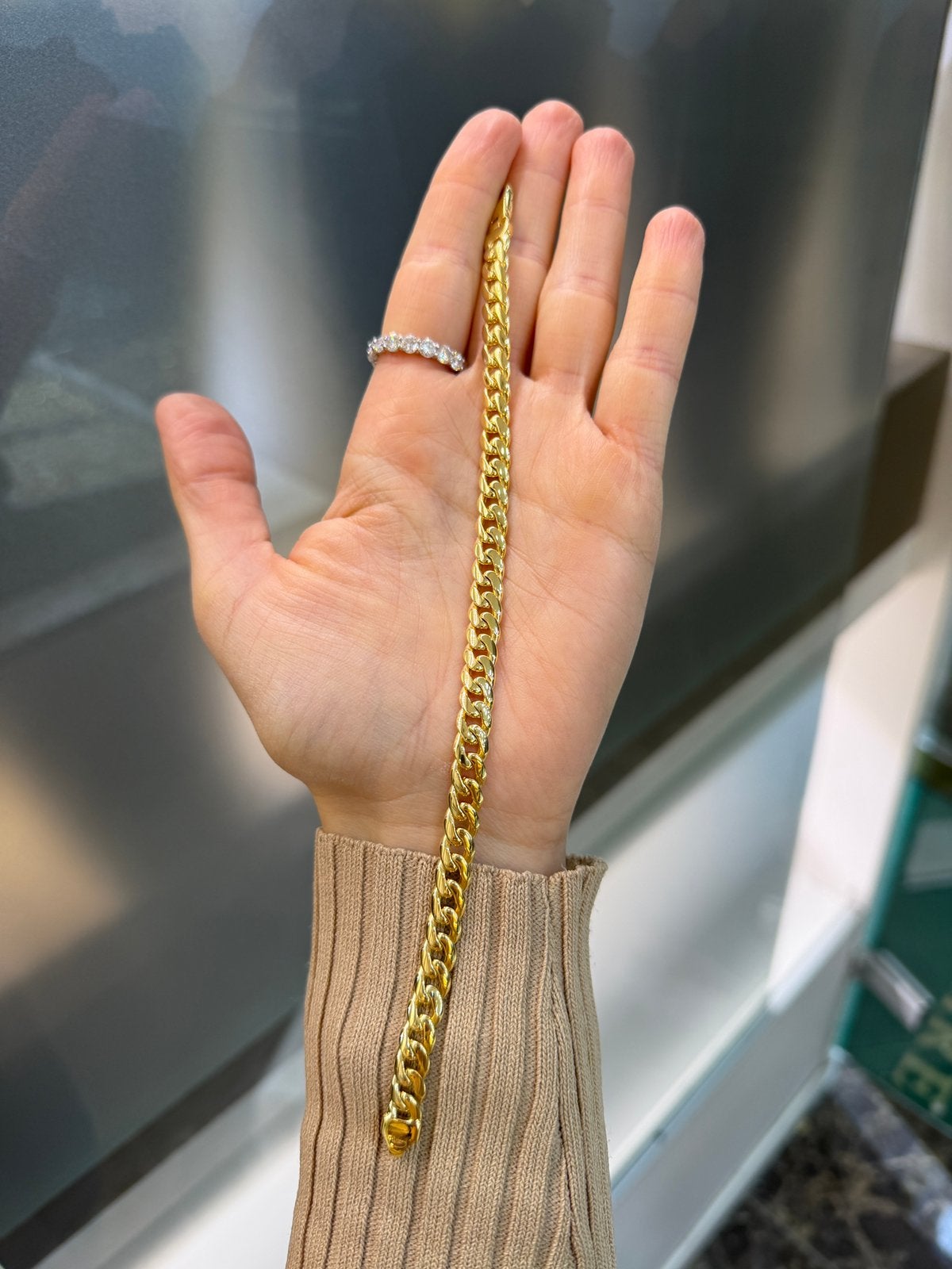 14KT Goud - 23 Gram - Armband - CUBAN - Massief, Ophalen, Nieuw, Goud