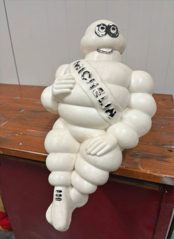 Vintage Bibendum mascotte Michelin jaren 70, Ophalen of Verzenden, Gebruikt, Reclamebord