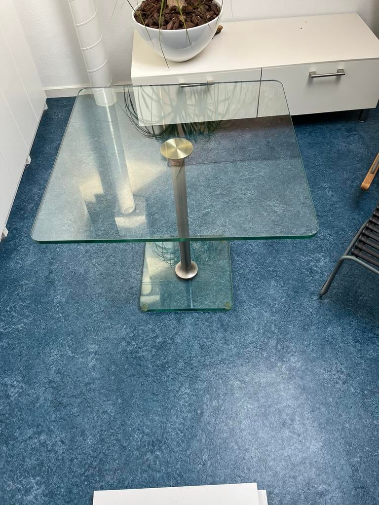 Tafel van glas, Ophalen, Gebruikt, 50 tot 100 cm, 50 tot 75 cm