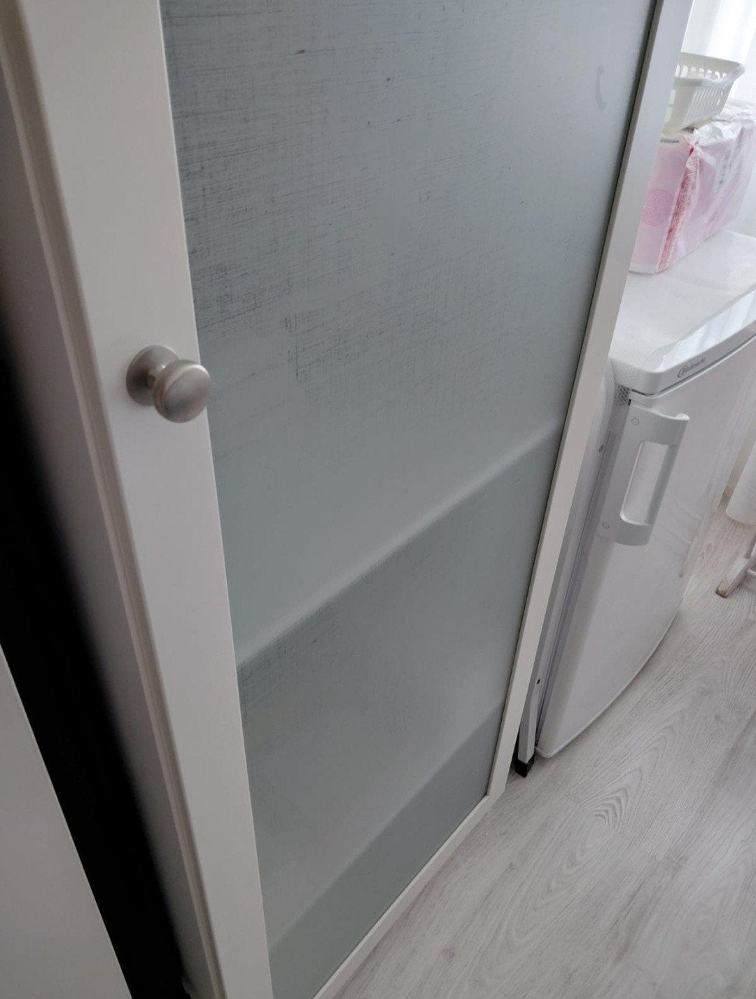 Kledingkast/Linnenkast 200x60x60 cm met roede en 4 planken, Ophalen, Gebruikt, 200 cm of meer, Met plank(en)
