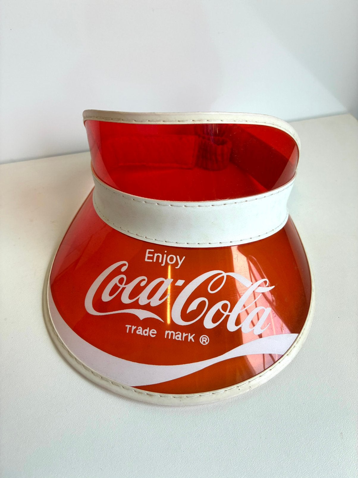 Prachtige Coca Cola zonneklep uit de jaren 80, Ophalen of Verzenden, Zo goed als nieuw, Gebruiksvoorwerp