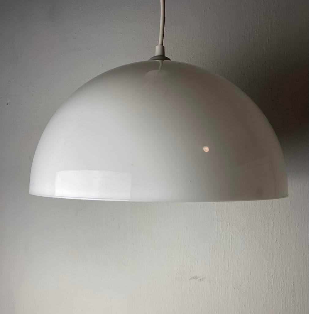Space Age hanglamp wit kunststof, Space Age, Kunststof, Gebruikt, Onbekend