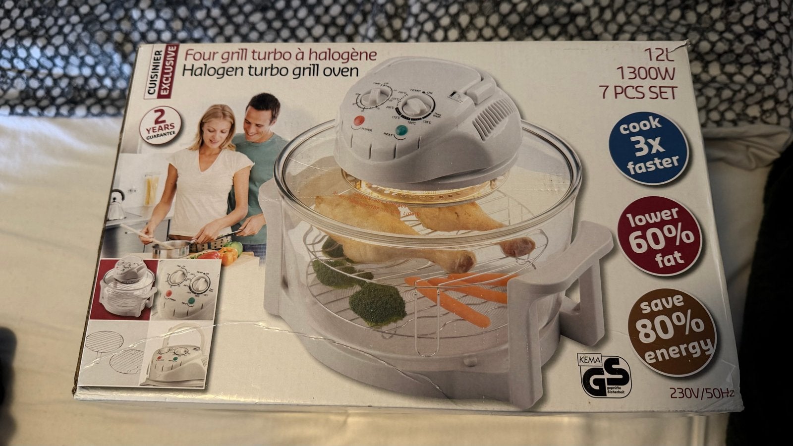 Cuisinier Exclusive Halogeen Turbo Grill Oven 12L 1300W, Witgoed en Apparatuur, Ophalen, Minder dan 45 cm, Overige merken, Hete lucht