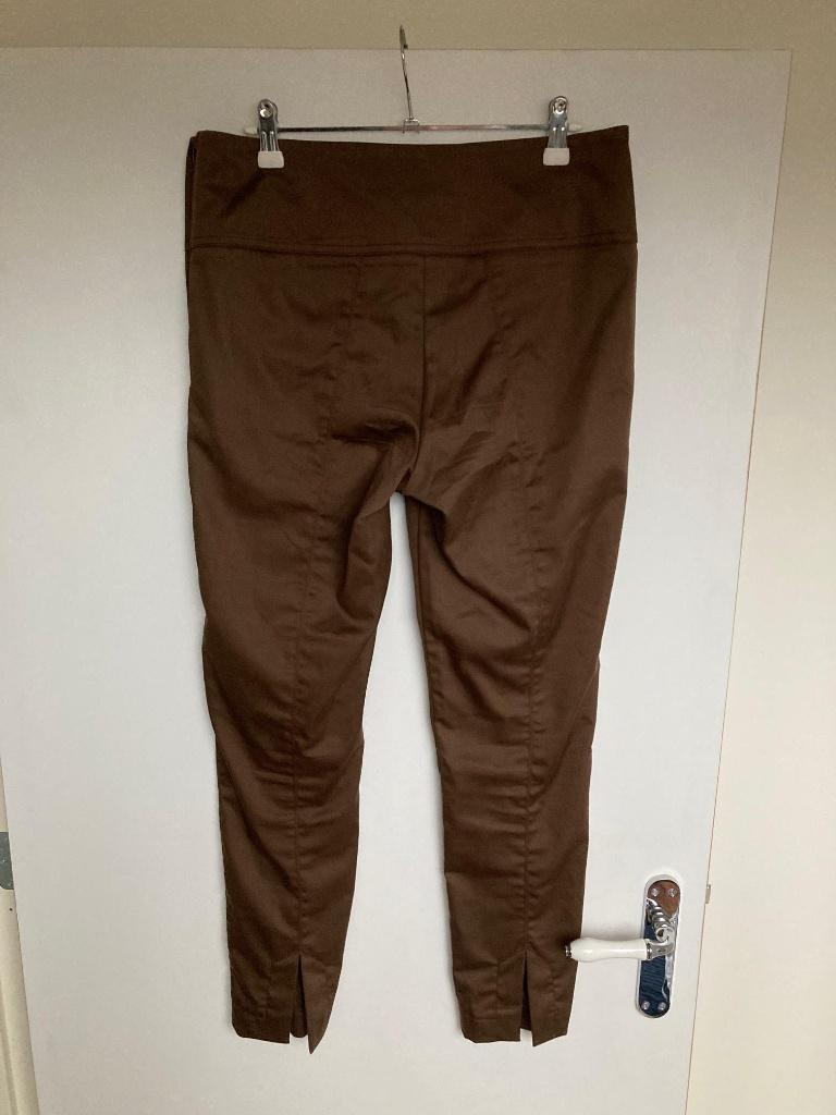 Expresso broek bruin satijn maat 38 skinny high waist, Maat 38/40 (M), EPR Online B.V., Bruin, Expresso