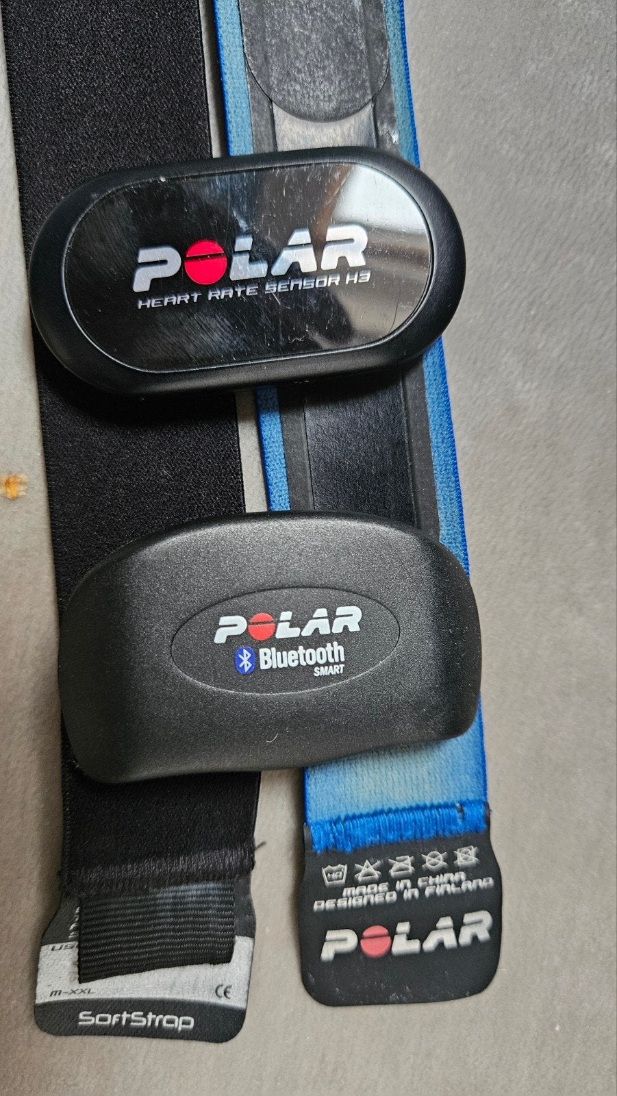 Polar H3 en Bluetooth Smart Hartslagsensoren met Borstriem, Sport en Fitness, Ophalen of Verzenden, Gebruikt, Polar, Met borstriem