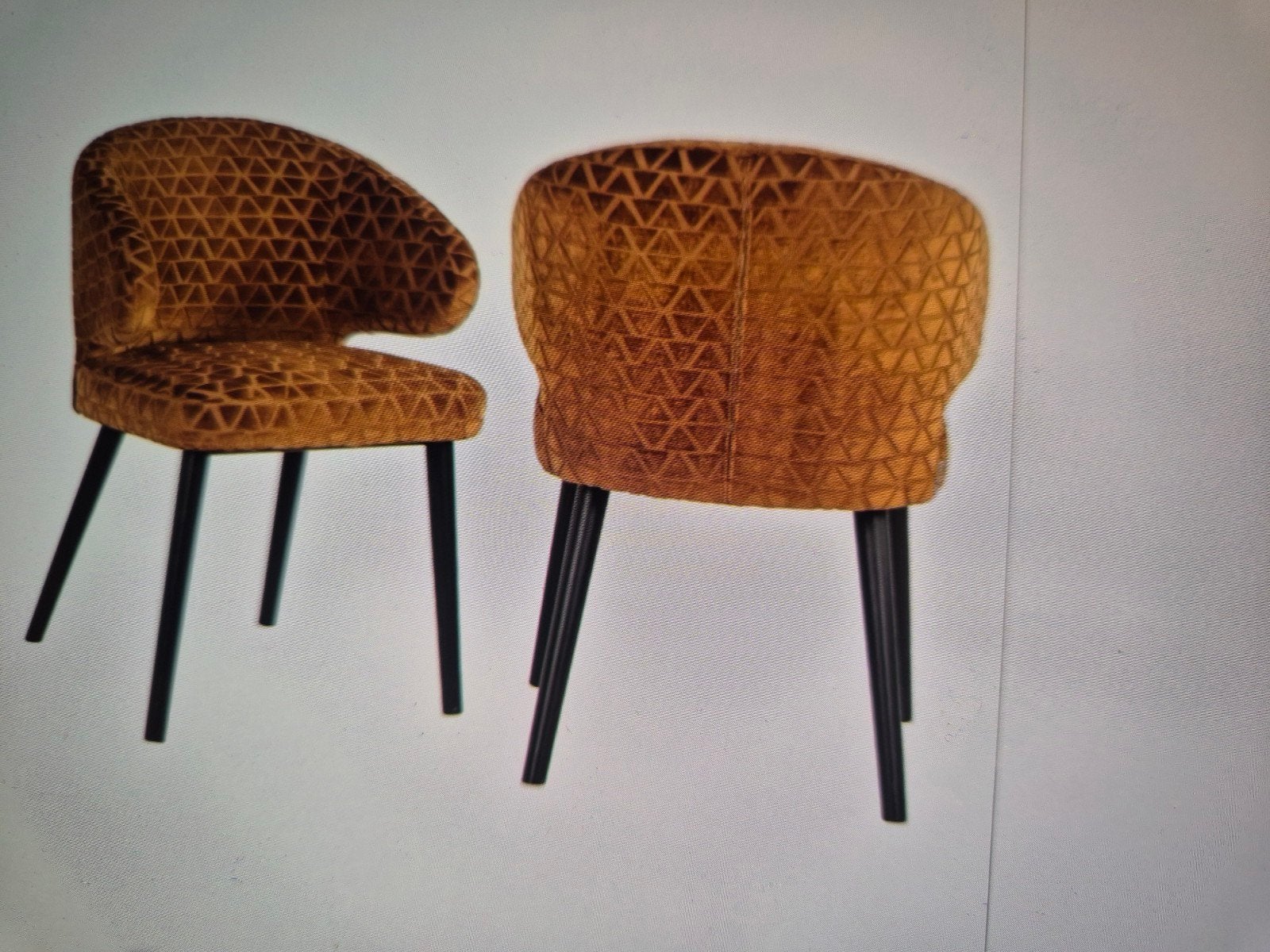 Richmond LUX aanbieding Stoelen INDIGO gold TRIANGLE, Ophalen, Nieuw, Overige kleuren, Vijf, Zes of meer stoelen
