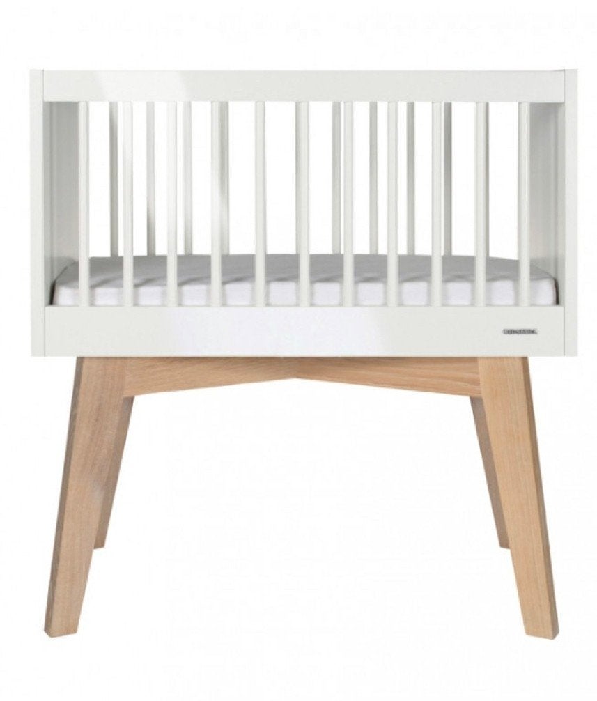 Kidsmill Sixties Wieg Wit Hoogglans / Naturel 40 x 80 cm, Ophalen, Zo goed als nieuw, Wieg