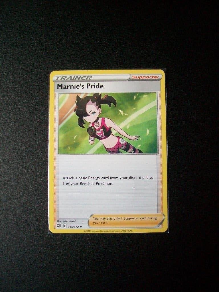 4368: Nieuwe Pokemon Kaart Trainer MARNIE's PRIDE (145/172), Verzenden, Nieuw, Losse kaart
