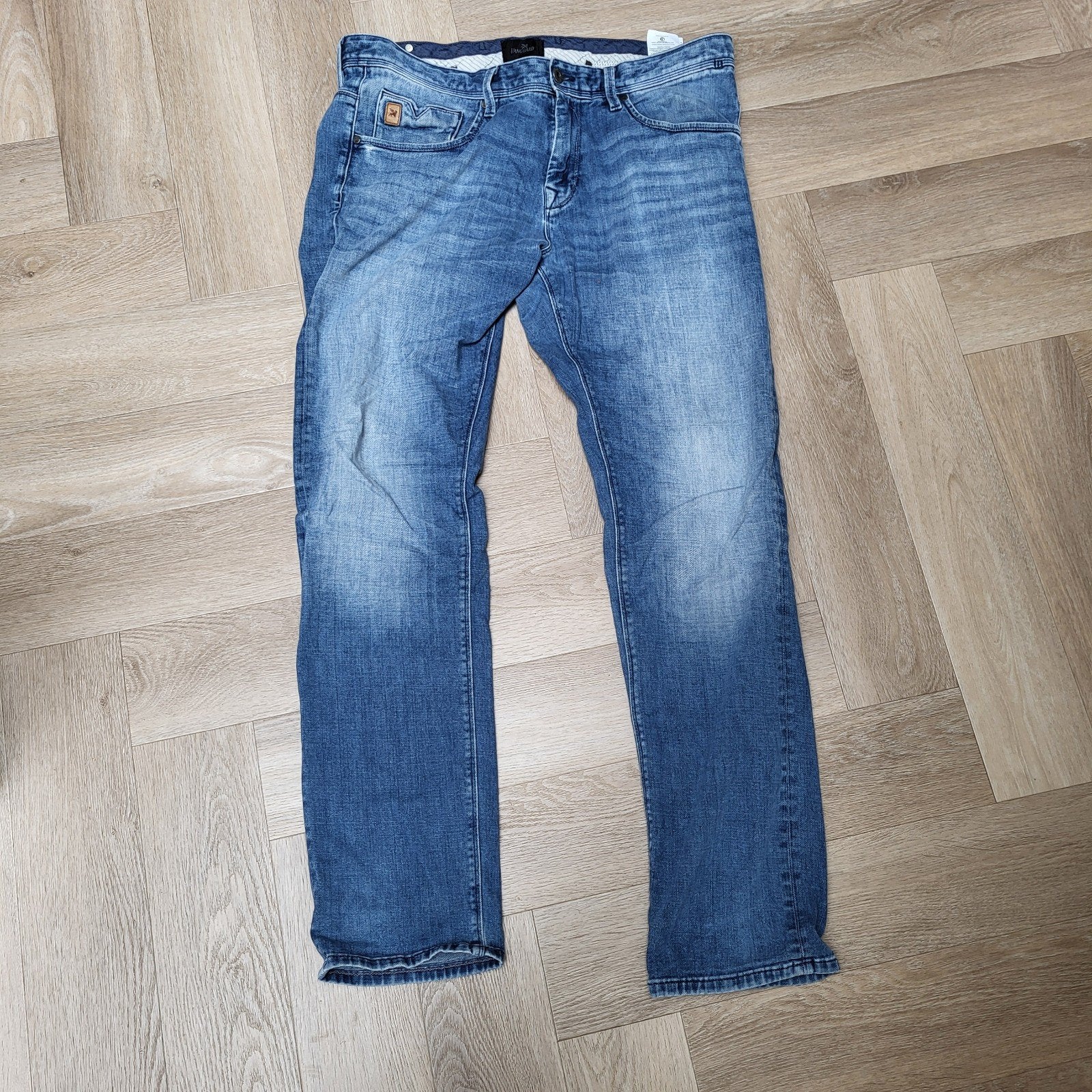 Vanguard V7 Rider Slim Straight Jeans - Maat W36/L32, Ophalen, W36 - W38 (confectie 52/54), Blauw, Zo goed als nieuw