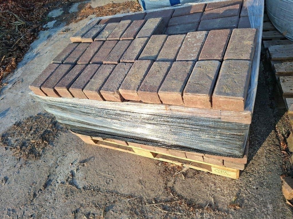 TE KOOP 7 M2 GEBAKKEN KLINKERS 10-DUIMERS, Ophalen, Gebruikt, Keramiek, Klinkers