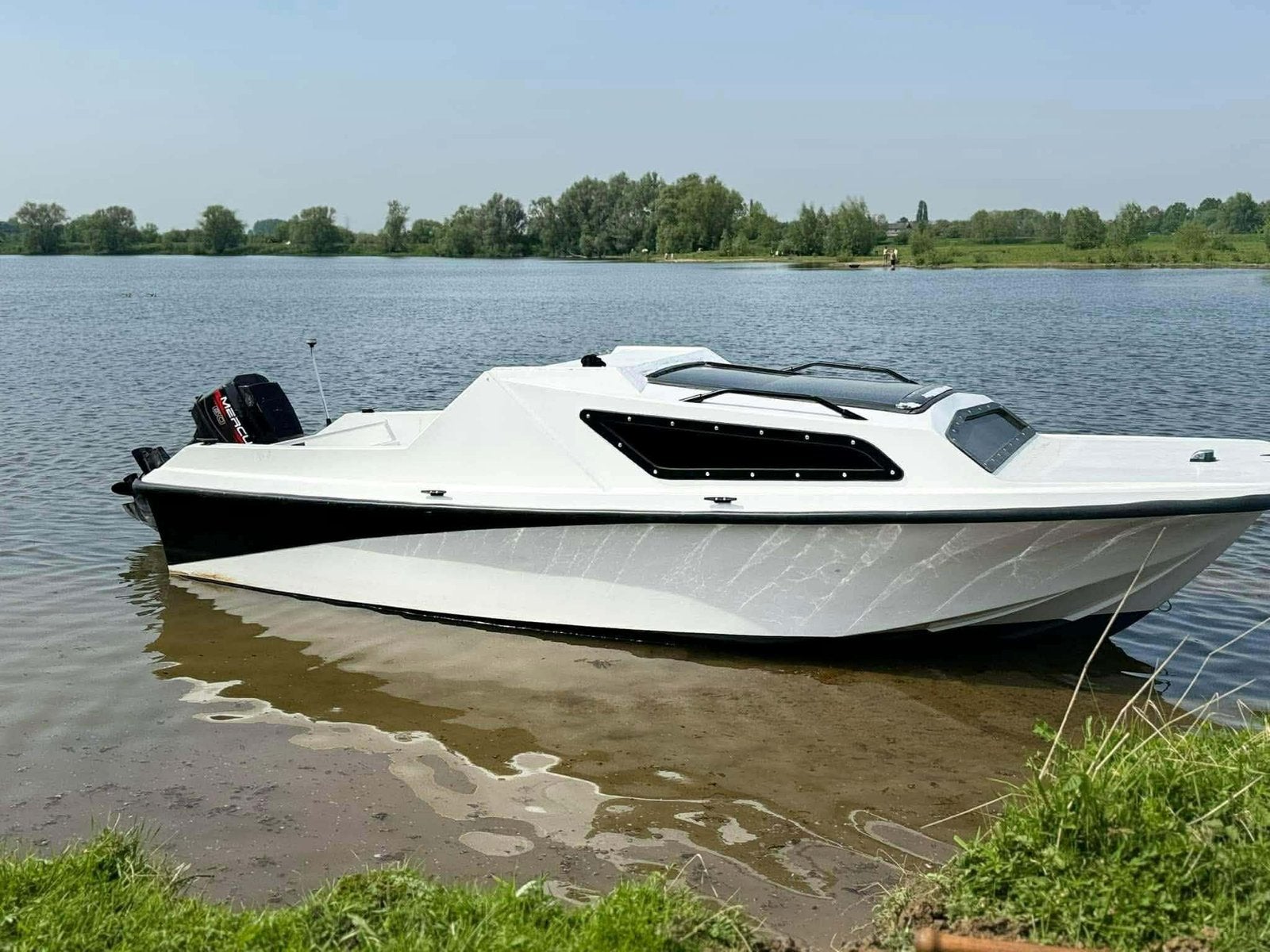 Kajuitboot met Mariner 25 pk motor en complete uitrusting, Watersport en Boten, Motorboten en Motorjachten, Benzine, Overige merken