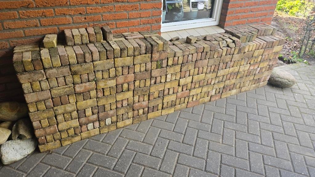 Getrommelde waaltjes ongeveer 3,6 m², Tuin en Terras, Ophalen, Gebruikt, Klinkers, Minder dan 5 m²