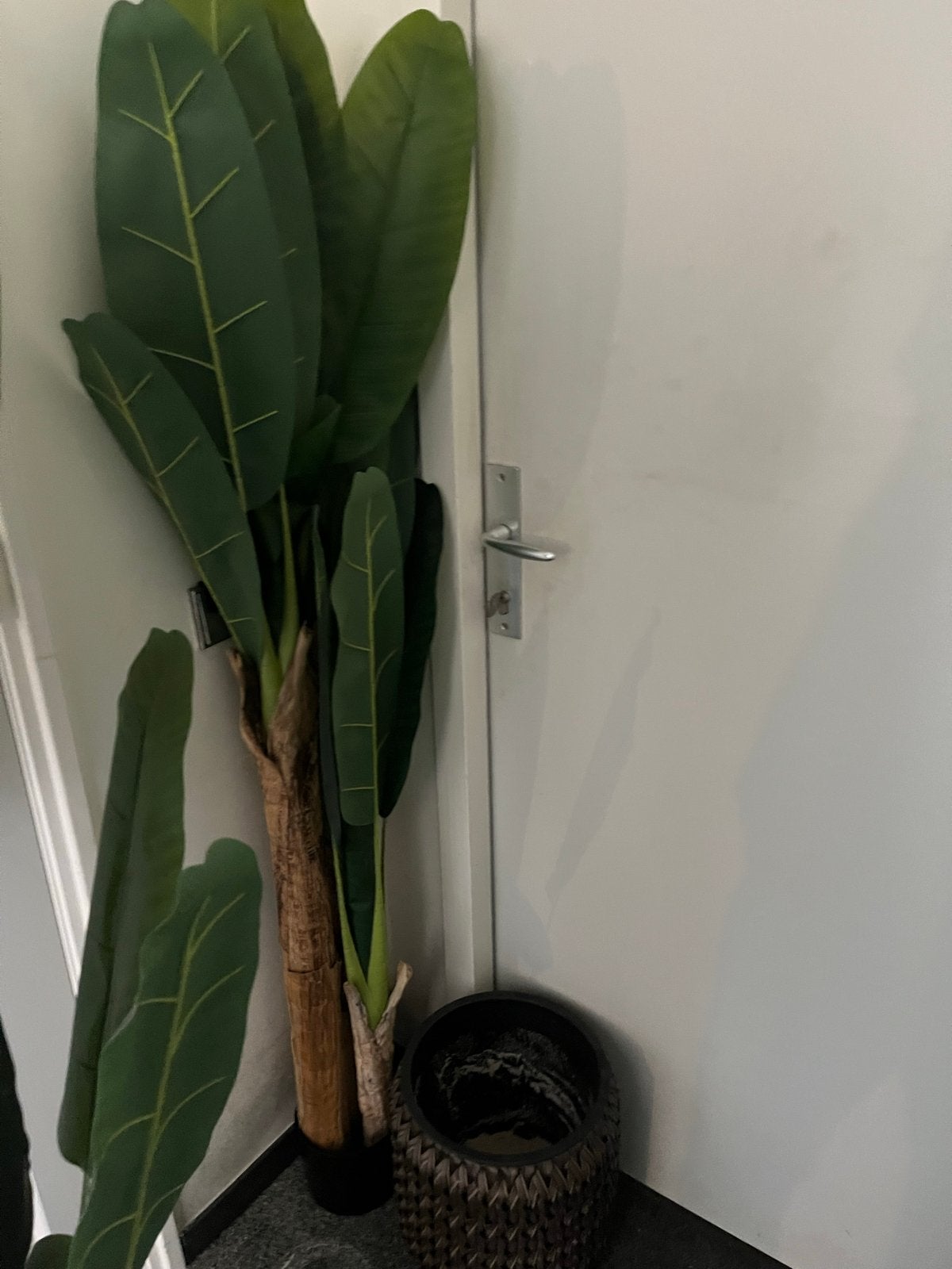 (2x) Grote kunstplant bananenboom - 160 cm, Ophalen, Binnen, Groen, Kunstplant