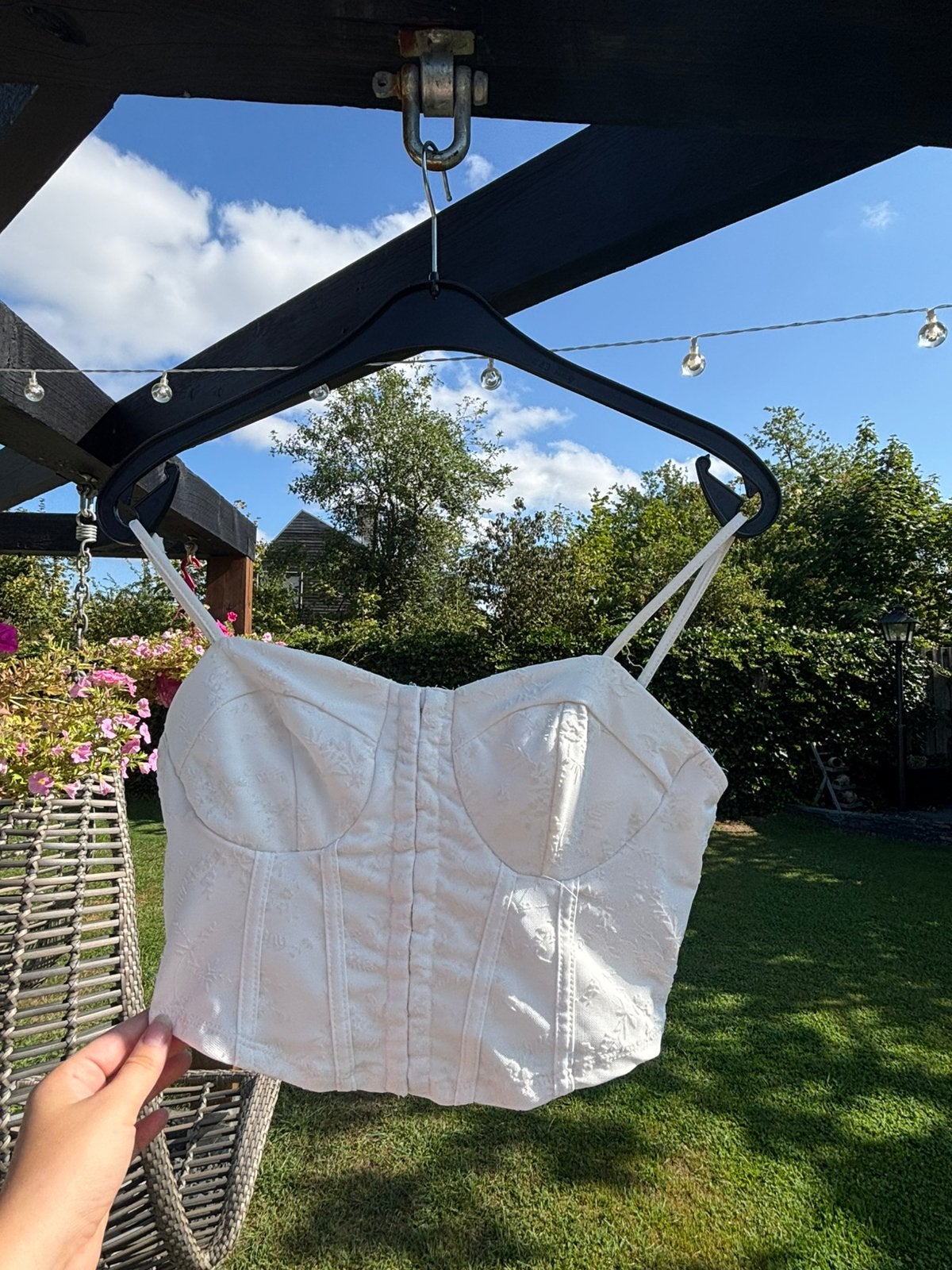 Korset top Shein maat S, Kleding | Dames, Tops, Wit, Ophalen of Verzenden, Zo goed als nieuw, Maat 36 (S)