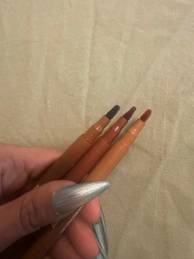 Huda Beauty Lip Contour 2.0 Potlood Set - 3 Stuks, Lippen, Bruin, Verzenden, Zo goed als nieuw