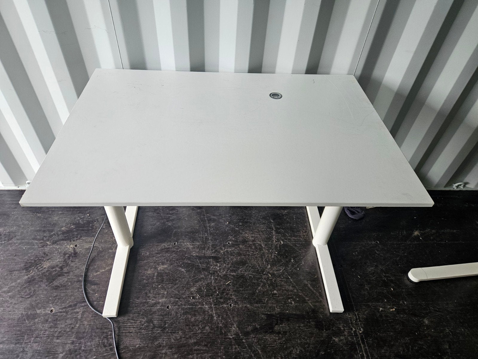 Gispen Zit-sta bureau 80x140 cm, hoogte 62-125 cm, Huis en Inrichting, Bureaus, Gispen, Gebruikt, Metaal, Ophalen of Verzenden
