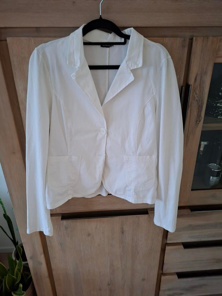 Wit Loca jasje maat XL van katoen met sweatstof, Kleding | Dames, Loca, Wit, Maat 46/48 (XL) of groter, Ophalen of Verzenden