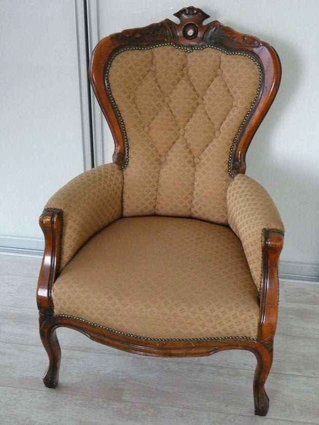 Klassieke fauteuil in Lodewijk XV stijl, Antiek en Kunst, Ophalen