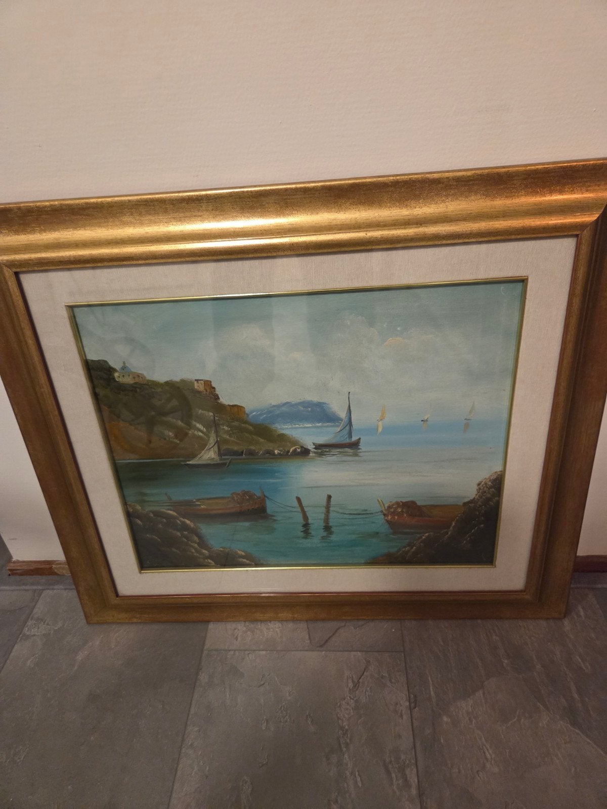 schilderij, Ophalen of Verzenden, Klassiek, Ingelijst, Overige ondergronden