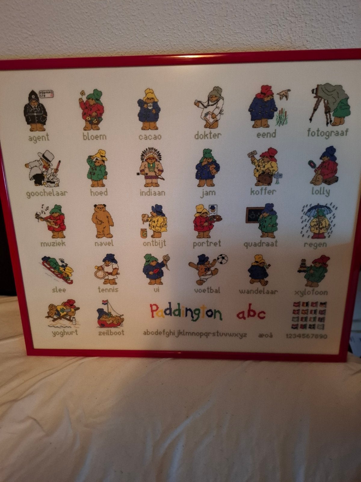 Borduur schilderij paddington, Hobby en Vrije tijd, Ophalen, Borduurpakket