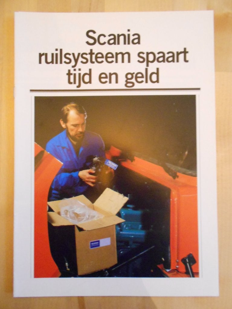Scania Onderdelen Ruilsysteem Brochure 1982, Ophalen of Verzenden, Zo goed als nieuw, Overige merken, Scania