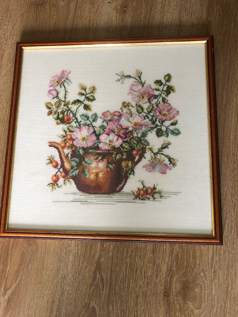 Prachtig geborduurd Engelse schilderij, Huis en Inrichting, Minder dan 50 cm, Oorspronkelijke maker, Ophalen of Verzenden, Zo goed als nieuw